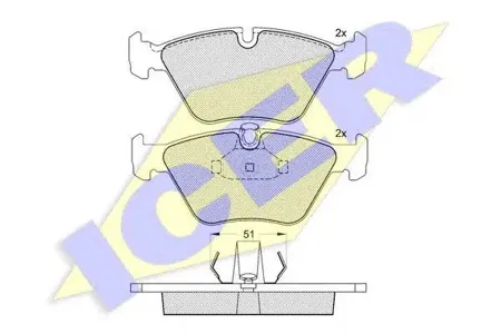 ICER 181140 Колодки торм.передние BMW E39 2.0-2.8iD 95-03