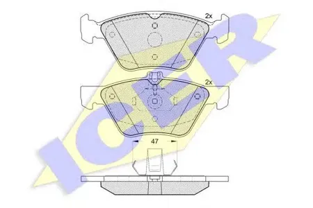ICER 181159 Колодки торм.передние Mercedes W210 2.0T-3.22.5TD2.7CDi 96-02