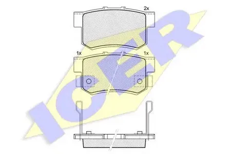 ICER 181187 Колодки торм.задние Honda Shuttle 94-01
