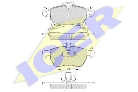 ICER 181248 Колодки торм.передние Opel Astra G 1.8i-2.2iTDi &16V 98>
