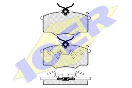 ICER 181250 Колодки торм. дисковые Opel Corsa B