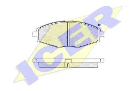 ICER 181262 Колодки торм.передние Daewoo Lanos Matiz 0.81.41.5i 98>