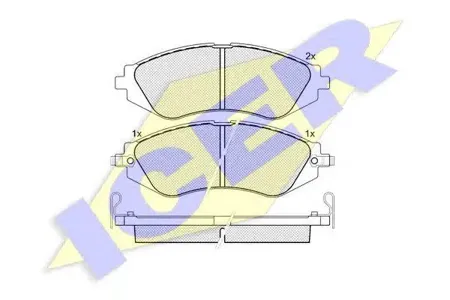 ICER 181263 Колодки торм.передние Daewoo Lacetti Nubira 1.4-2.0iD 97>
