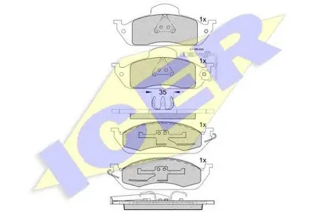 ICER 181276 Колодки торм.передние Mercedes W163 2.33.22.7CDi 98>
