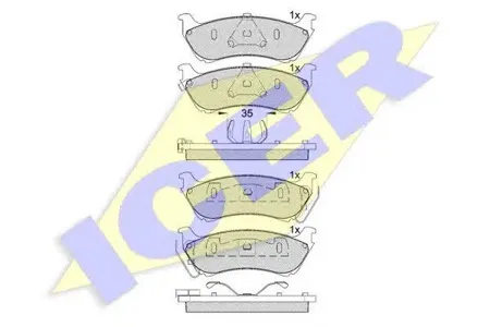 ICER 181277 Колодки торм.задние Mercedes W163 2.33.22.7CDi 98-99