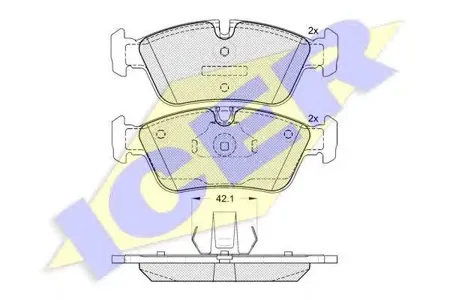 ICER 181295 Колодки торм.передние BMW E46 1.6i-2.8i1.8d2.0d 98>Z3 1.8-2.8 95-03