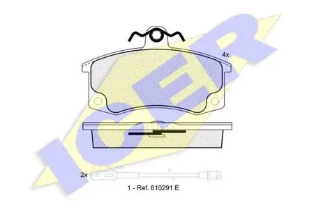 ICER 181308 Колодки торм.дисковые Lada 2110