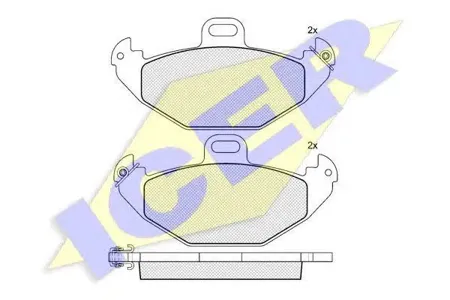 ICER 181314 Колодки торм.задние Renault Laguna 2.0i3.0i2.2dTi1.9dCi 98-01
