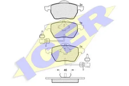 ICER 181331 Колодки торм.передние Audi A4A6, VW Golf Passat 1.6-4.0iTDi 96>