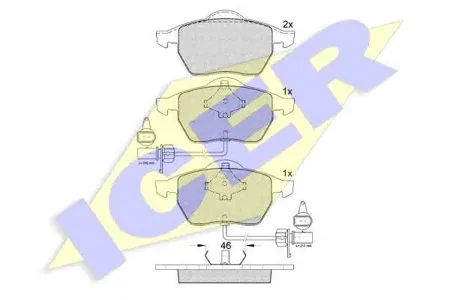 ICER 181362 Колодки торм.передние Audi A6 1.8T2.02.5TDi 97-02,VW Passat 1.6-2.5TDi 98>