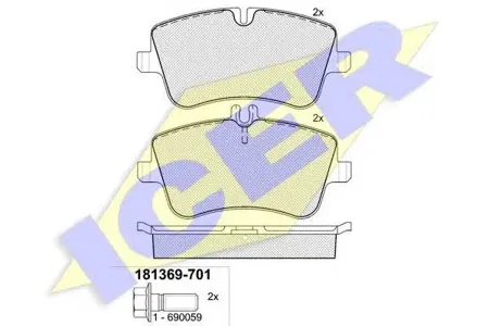 ICER 181369701 Колодки торм.передние Mercedes W203 1.82.02.0CDi2.2CDi 00>