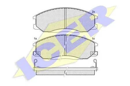 ICER 181372 Колодки торм.передние Hyundai XG 2530300 2.5i3.0i V6 99>