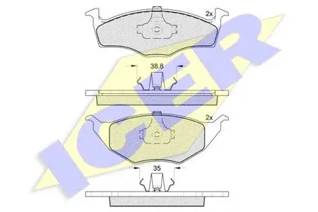 ICER 181373 Колодки торм.дисковые