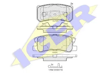 ICER 181375202 Колодки торм.