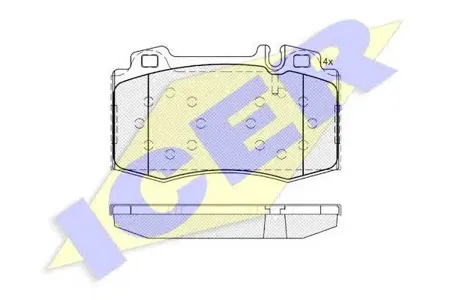ICER 181389 Колодки торм.передние Mercedes W163 3.5-5.04.0CDiW220 2.8-6.03.2CDi 98>