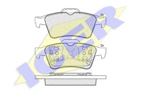 ICER 181433 Колодки торм.задние Opel Vectra C, Nissan Primera , Renault Laguna 01>