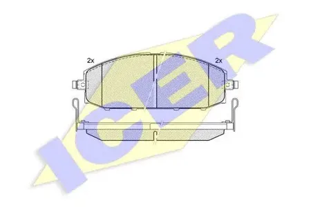 ICER 181448 Колодки торм.передние Nissan Patrol Y61 4.5i2.8TD4.2TD 97>3.0Di 00>