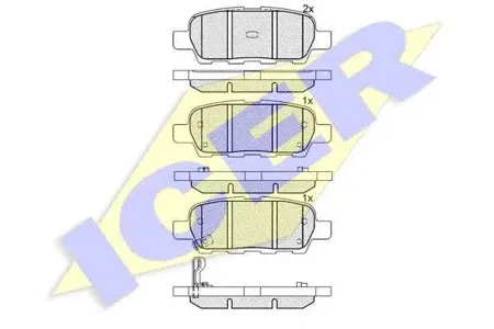 ICER 181509 Колодки торм.задние Nissan X-Trail 2.0i2.5i2.2dCiSkyline V35 01>