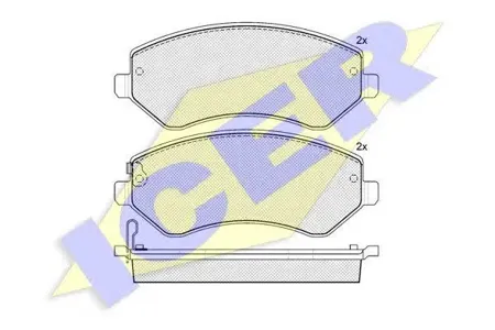 ICER 181512 Колодки торм.передние Dodge Caravan Grand Caravan , Jeep Cherokee 2.4-3.8 V62.5CDi 00>