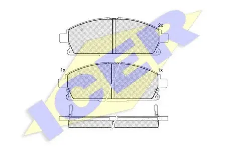 ICER 181521 Колодки торм.передние Nissan Pathfinder 2.0-3.5iD 97>
