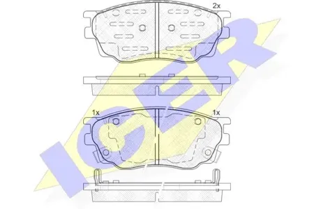 ICER 181542200 Колодки торм. дисковые