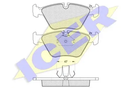 ICER 181550 Колодки торм.передние BMW E46 3.0iCiCDDDXix 00>E39 2.0D2.5D 00-03
