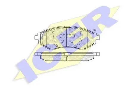 ICER 181566 Колодки торм.дисковые пер. Chevr Aveo (T250) 05-10
