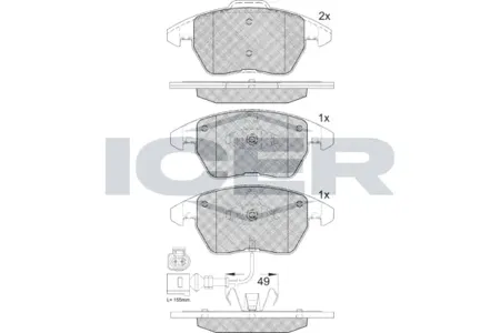 ICER 181567208 Колодки торм.