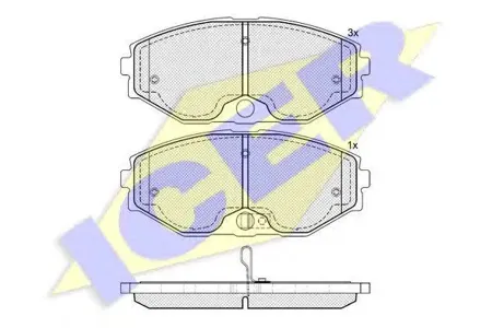 ICER 181569 Колодки торм.передние Nissan Maxima QX 2.0i-3.0i 24V 00>