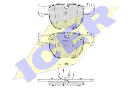 ICER 181574 Колодки торм.передние Land Rover Range Rover 4.4i3.0TD 02>