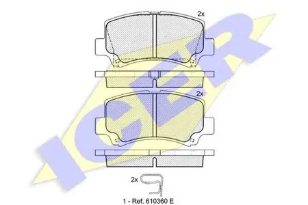 ICER 181589 Колодки торм.передние Suzuki Wagon R+ 1.0i-1.2i 16V & 4WD 98-00