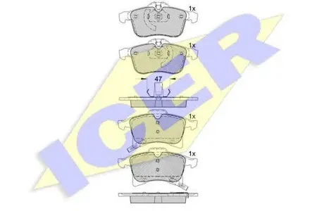 ICER 181592 Колодки торм.передние Opel Meriva 1.4-1.7DTi 03>#