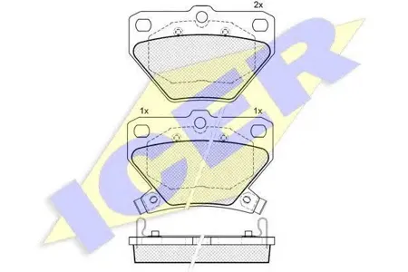 ICER 181607 Колодки торм.задние Toyota Yaris 1.0-1.51.4D 99> Celica 1.8 WT-i 99>