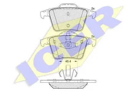 ICER 181612 Колодки торм.задние Volvo XC90 2.5iT3.0i T62.4 D5 02>