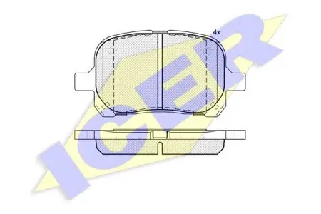 ICER 181632 Колодки торм.дисковые Camry