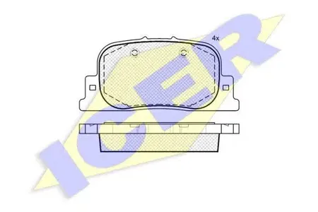 ICER 181633 Колодки торм.задние Toyota Camry 2.2i3.0i 00-01