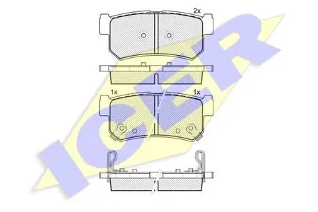 ICER 181646 Колодки торм. дисковые