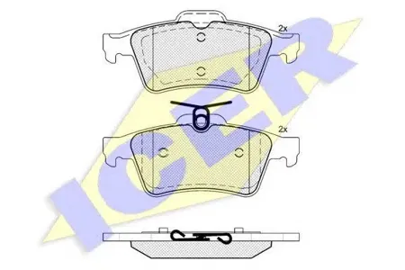 ICER 181651 Колодки торм.задние Saab 9-3, Opel Vectra , Ford Focus 1.4-3.2 02>