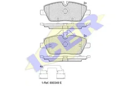 ICER 181662200 Колодки торм.передние BMW i3 (0813-)