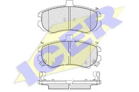 ICER 181666 Колодки торм.диск. Elantra 03-