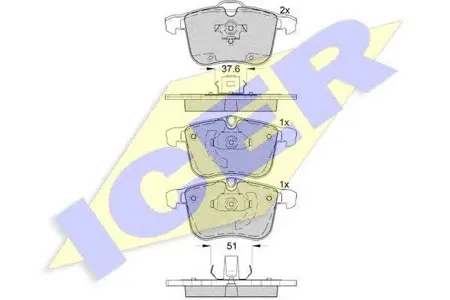 ICER 181681 Колодки торм. пер. Vectra Caravan 3.0 9-3 Sport sedan Cabrio 2 0i