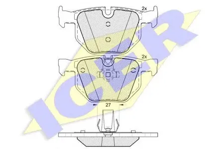 ICER 181684 Колодки торм.задние BMW E60 2.0i-4.5i3.0D 03>#