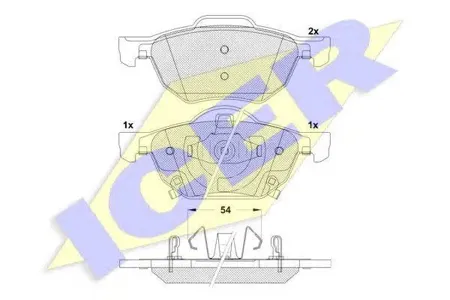 ICER 181695 Колодки торм.передние Honda Accord VIII all 03>