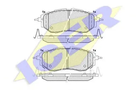 ICER 181697 Колодки торм.передние Subaru Legacy IV Legacy IV 3.0i, Outback 3.0i 03>