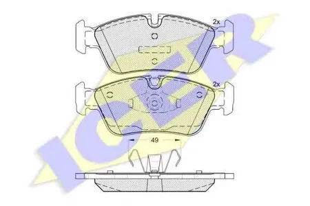 ICER 181698 Колодки торм.передние BMW E87E90E91 1.82.0i2.0D 04>