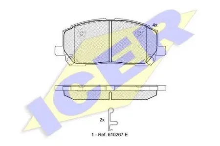 ICER 181705 Колодки торм.дисковые