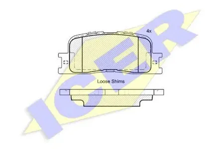 ICER 181706 Колодки торм.задние Toyota Highlander Camry 01>#