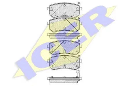 ICER 181710 Колодки торм.дисковые Picanto 04-