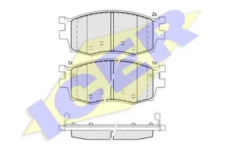 ICER 181711 Колодки торм.передние Kia Rio II 1.4i1.6i 16V1.5CRDi 05>