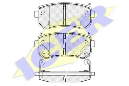 ICER 181712 Колодки торм.задние Hyundai Accent , Kia Rio 1.4i1.6i 16V1.5CRDi 05>